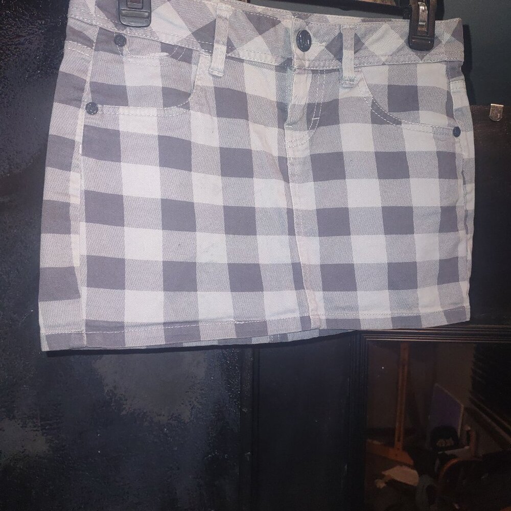 Denim mini skirt